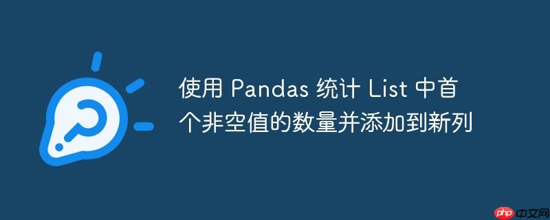 使用 Pandas 统计 List 中首个非空值的数量并添加到新列-小浪学习网
