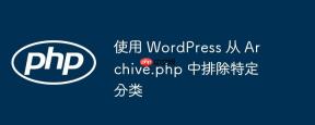 使用 wordpress 从 archive.php 中排除特定分类
