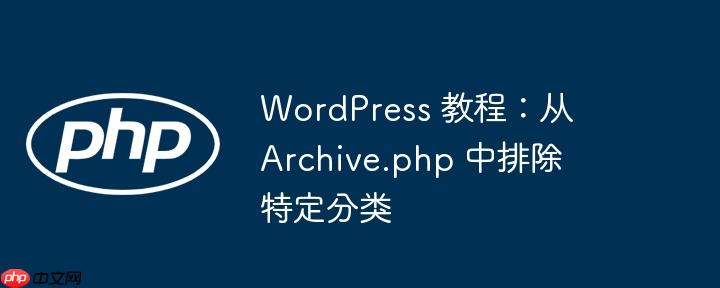 wordpress 教程:从 archive.php 中排除特定分类