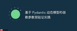 基于 pydantic 动态模型的函数参数预验证实践