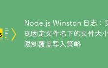 Node.js Winston 日志：实现固定文件名下的文件大小限制覆盖写入策略