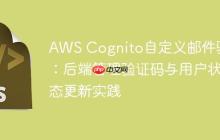 AWS Cognito自定义邮件验证：后端管理验证码与用户状态更新实践