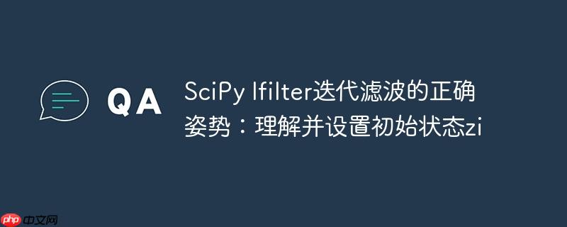 SciPy lfilter迭代滤波的正确姿势:理解并设置初始状态zi