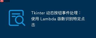 Tkinter 动态按钮事件处理：使用 Lambda 函数识别特定点击
