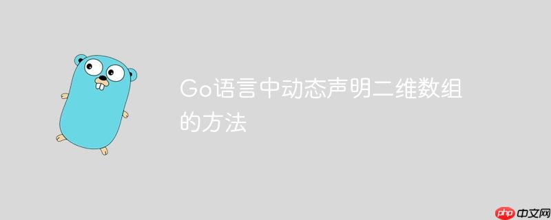 go语言中动态声明二维数组的方法