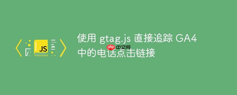 使用 gtag.js 直接追踪 GA4 中的电话点击链接-小浪学习网