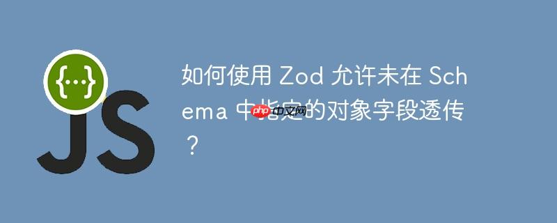 如何使用 zod 允许未在 schema 中指定的对象字段透传？