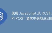 使用 JavaScript 从 REST API POST 请求中获取返回值