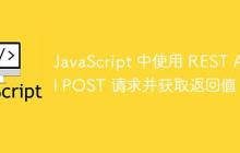 JavaScript 中使用 REST API POST 请求并获取返回值