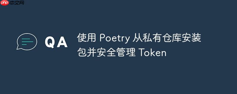 使用 poetry 从私有仓库安装包并安全管理 token