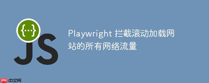 Playwright 拦截滚动加载网站的所有网络流量