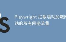 Playwright 拦截滚动加载网站的所有网络流量