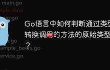 Go语言中如何判断通过类型转换调用的方法的原始类型？