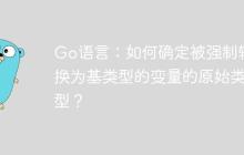 Go语言：如何确定被强制转换为基类型的变量的原始类型？