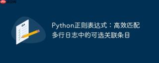 Python正则表达式：高效匹配多行日志中的可选关联条目
