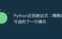 Python正则表达式:精确匹配可选的下一行模式