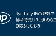 Symfony 路由参数中排除特定URL模式的正则表达式技巧