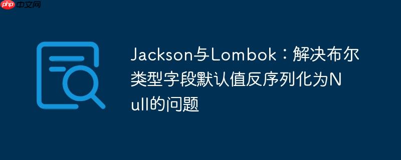Jackson与Lombok:解决布尔类型字段默认值反序列化为Null的问题