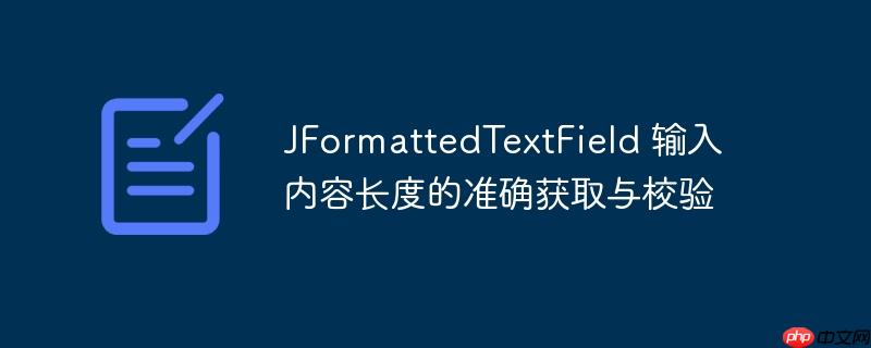 jformattedtextfield 输入内容长度的准确获取与校验