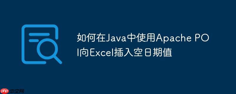 如何在Java中使用Apache POI向Excel插入空日期值-小浪学习网