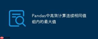 Pandas中高效计算连续相同值组内的最大值