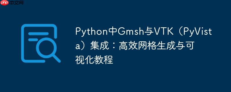 Python中Gmsh与VTK（PyVista）集成：高效网格生成与可视化教程
