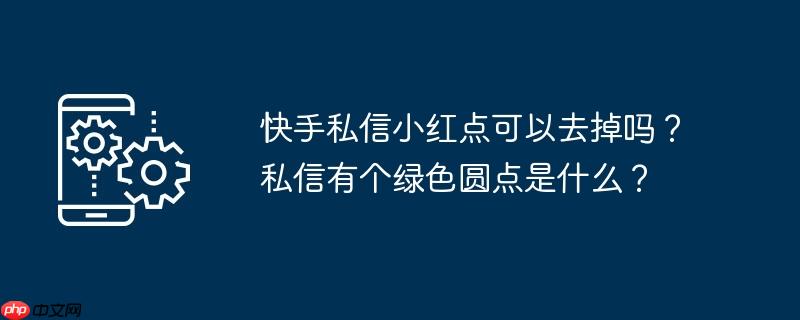 快手私信小红点可以去掉吗?私信有个绿色圆点是什么?