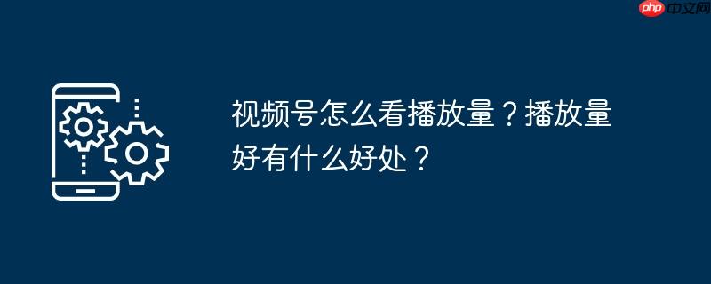 视频号怎么看播放量？播放量好有什么好处？