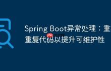 Spring Boot异常处理:重构重复代码以提升可维护性