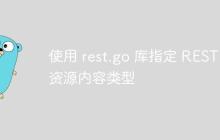 使用 rest.go 库指定 REST 资源内容类型