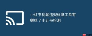 小红书视频违规检测工具有哪些？小红书检测