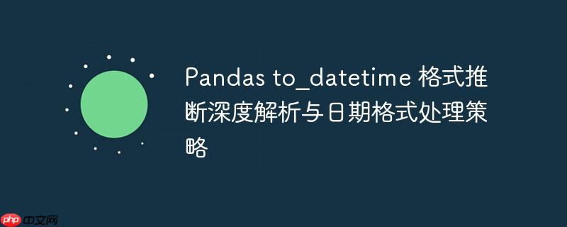 Pandas to_datetime 格式推断深度解析与日期格式处理策略