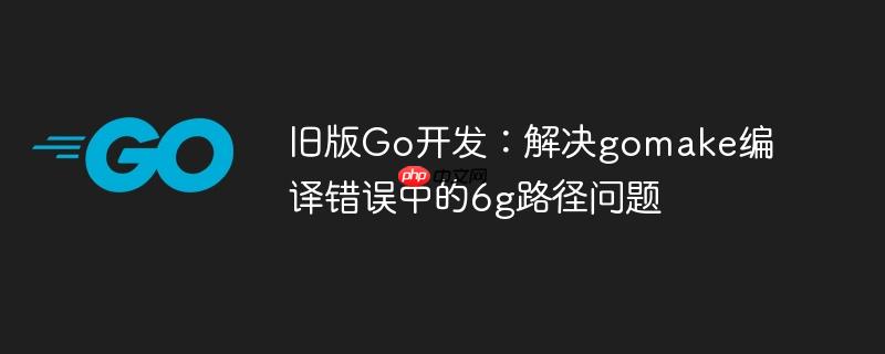 旧版go开发：解决gomake编译错误中的6g路径问题