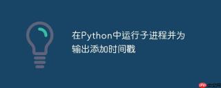 在python中运行子进程并为输出添加时间戳