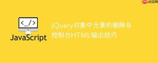 jQuery对象中元素的删除与控制台HTML输出技巧
