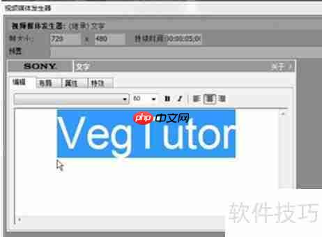 Vegas Pro 15片头字幕修改技巧