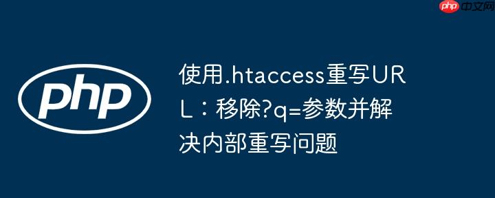 使用.htaccess重写URL：移除?q=参数并解决内部重写问题

