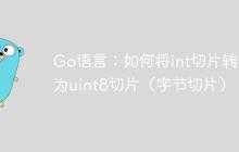 Go语言：如何将int切片转换为uint8切片（字节切片）