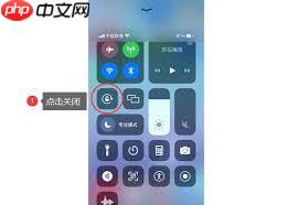 苹果16如何关闭屏幕自动旋转