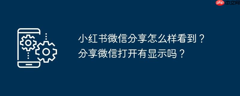 小红书微信分享怎么样看到？分享微信打开有显示吗？