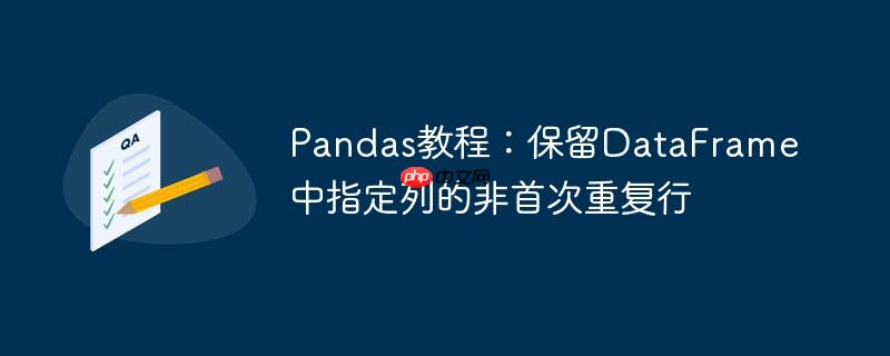 Pandas教程：保留DataFrame中指定列的非首次重复行
