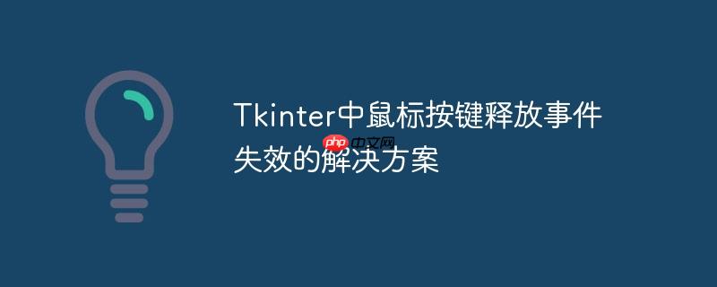 Tkinter中鼠标按键释放事件失效的解决方案