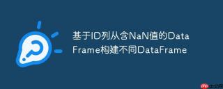 基于id列从含nan值的dataframe构建不同dataframe