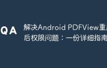 解决Android PDFView重启后权限问题：一份详细指南