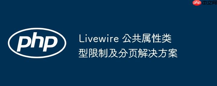 livewire 公共属性类型限制及分页解决方案