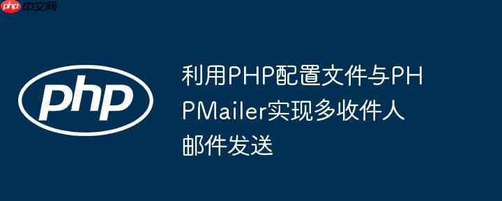 利用php配置文件与phpmailer实现多收件人邮件发送