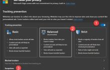 Win10 Chromium Edge新增跟踪保护功能