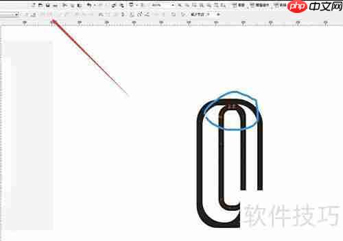 CorelDRAW绘制曲别针图标