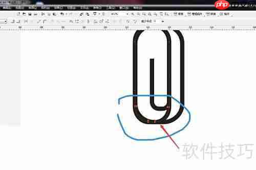 CorelDRAW绘制曲别针图标