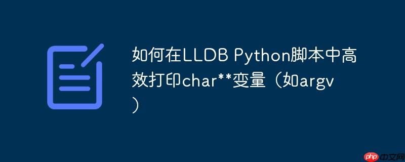如何在LLDB Python脚本中高效打印char变量（如argv）
